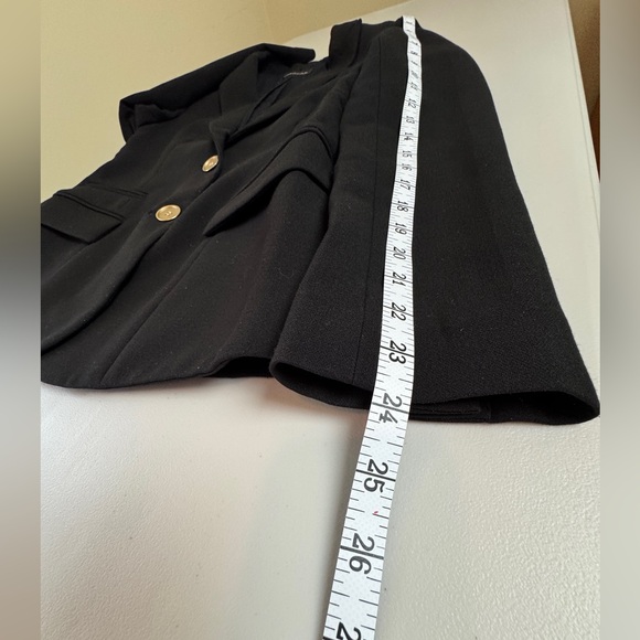 GIRDEAR Tailored Black Blazer Size 2 Structured Designer Jacket - Picture 8 of 14